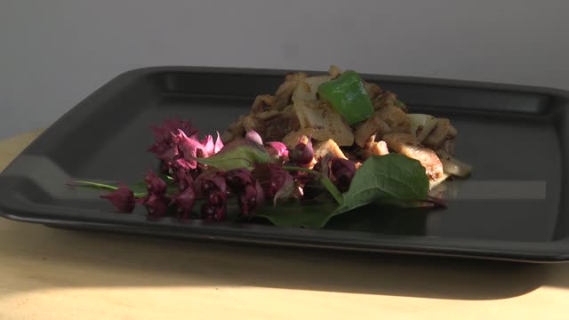 Cumin pork food