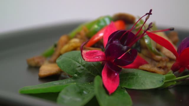 Stir fried belly pork pork