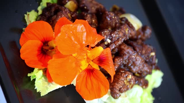Beef stir fry food