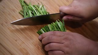 Chopping ingredients food