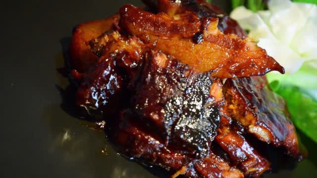 Honey pork meat