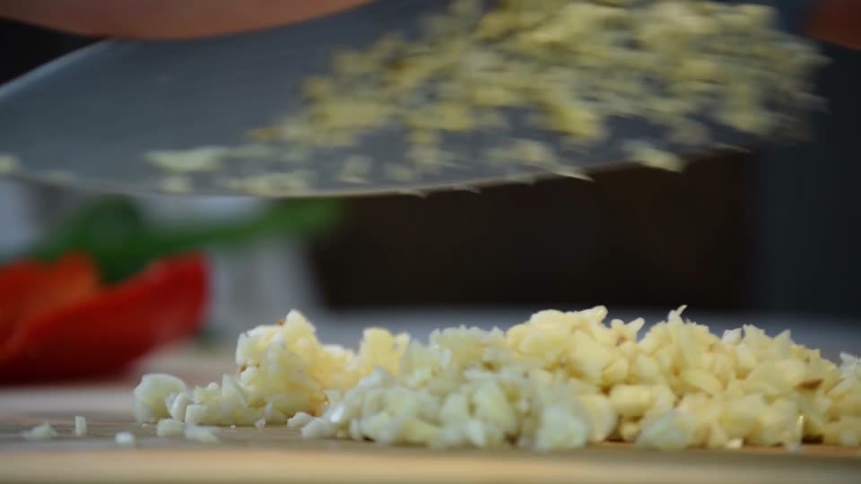 Chopping cooking preparing