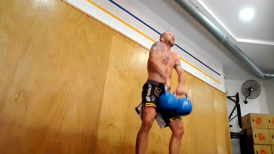 Kettlebells kettlebell dead clean squat