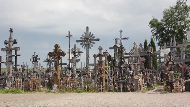 Lithuania mountain of crosses memorial