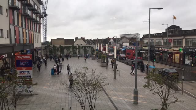 People walk station