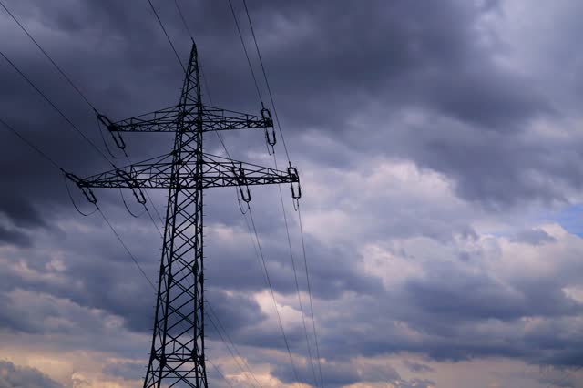 Power pole clouds heaven