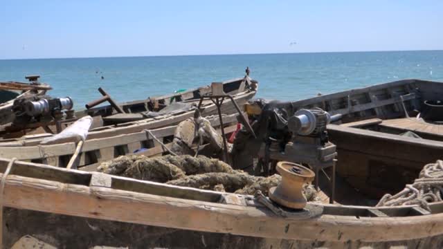 Fishing schooner boat barkas