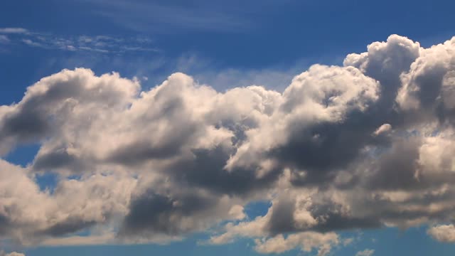 The sky clouds blue