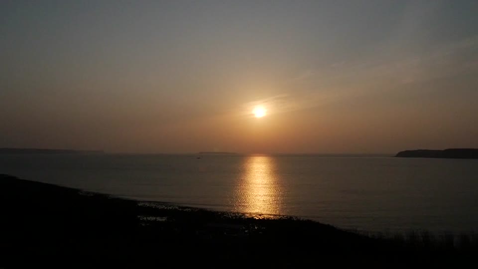 Sunset time-lapse seaside