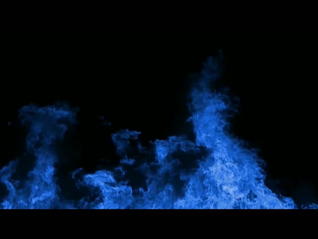 Flame blue black background