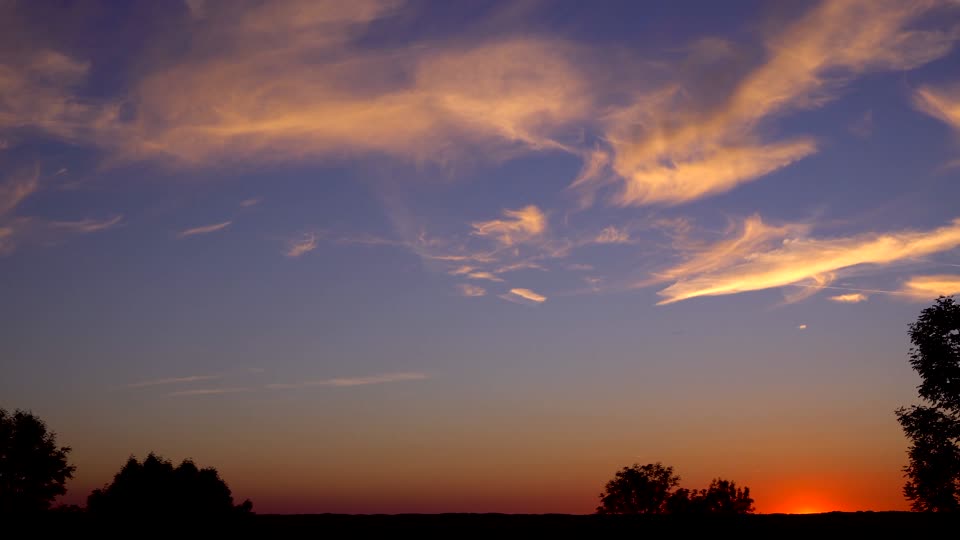 Sunset time lapse clouds