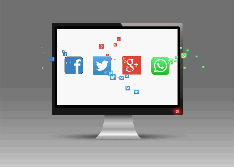 Twitter facebook google