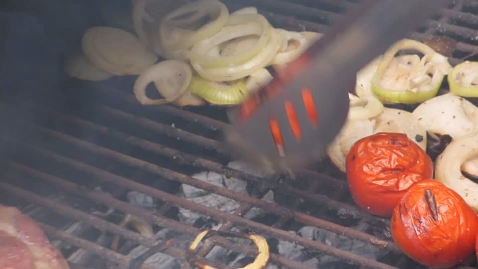 Grilled meat meat bell pepper