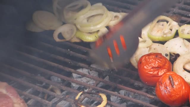 Grilled meat meat bell pepper