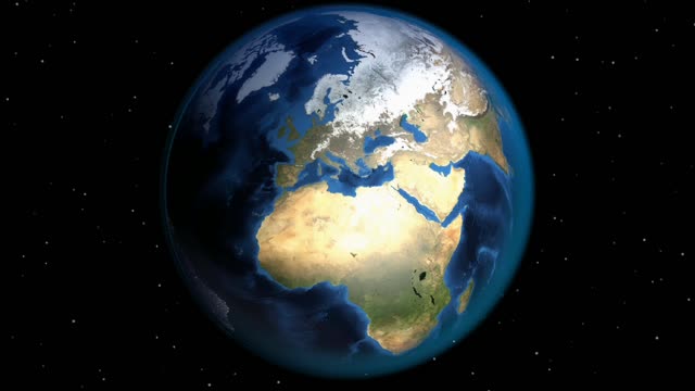 Earth globe sea trenches