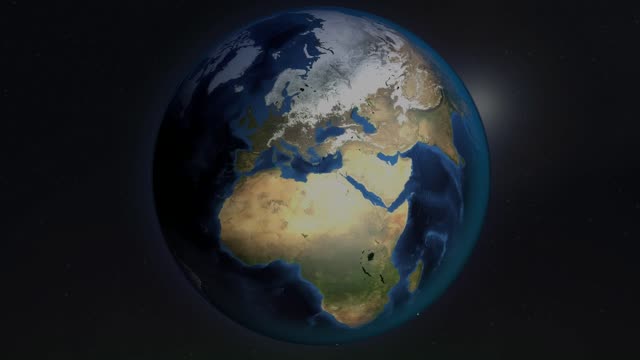 Earth globe sea trenches