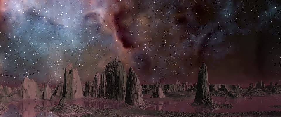 Lunar landscape space heaven