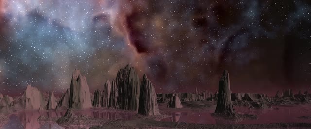 Lunar landscape space heaven