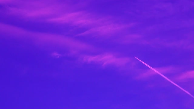 Clouds jet plane