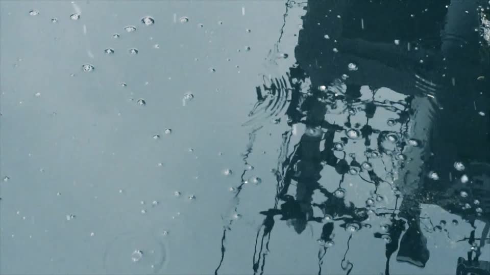Snowflakes snowing water
