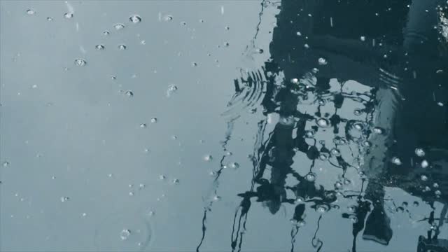 Snowflakes snowing water
