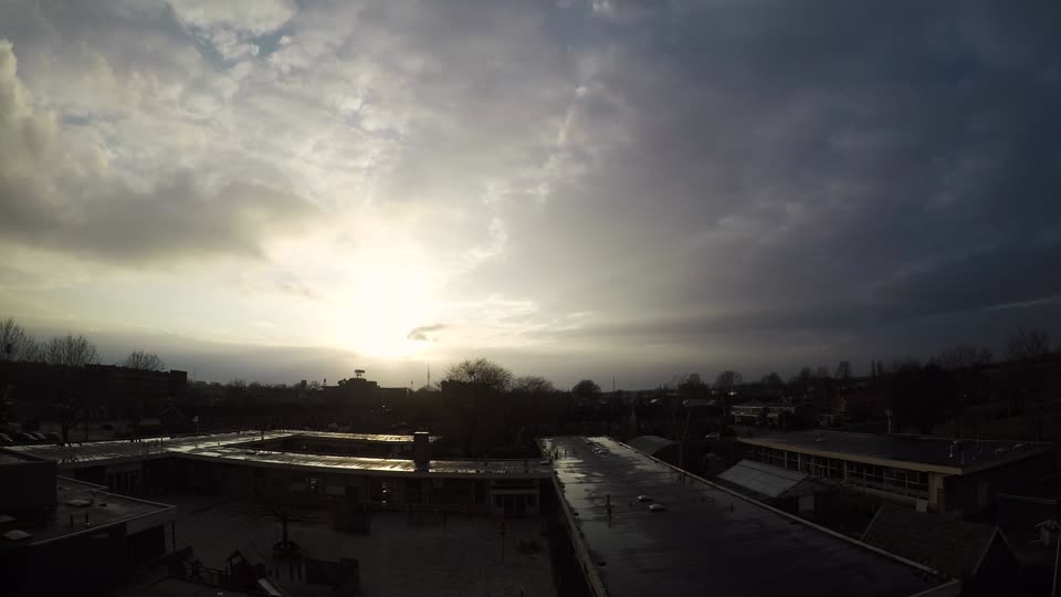 Sunset timelapse cloudy