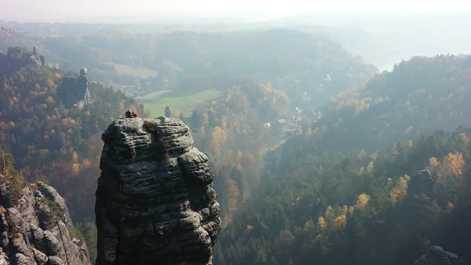 Elbe sandstone mountains climbing peak climber