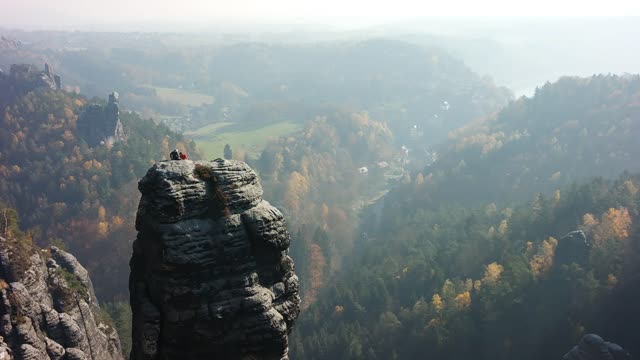 Elbe sandstone mountains climbing peak climber