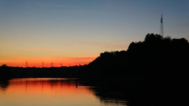Pinwheels sunset evening atmosphere