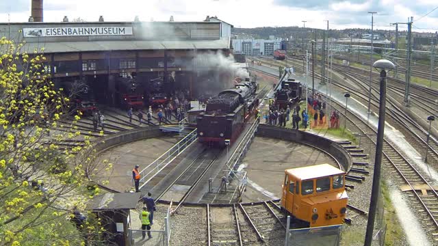 Steam locomotive railroad rails