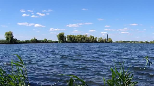 Lake clouds river