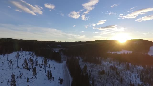 Sunrise dawn road