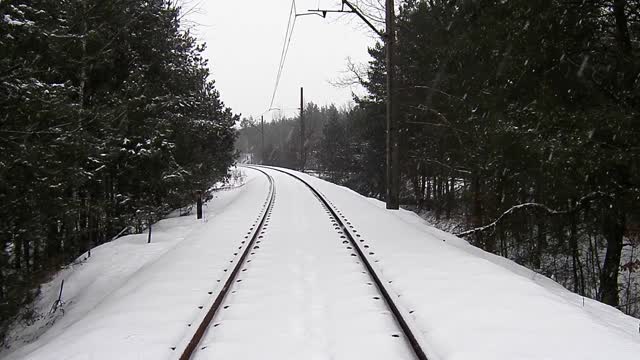 Tracks snow winter