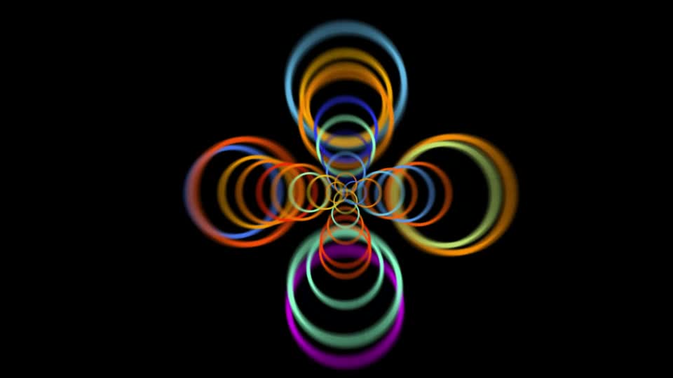 Abstract rings opening credits