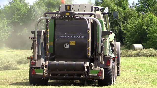 Hay hay bales tractor