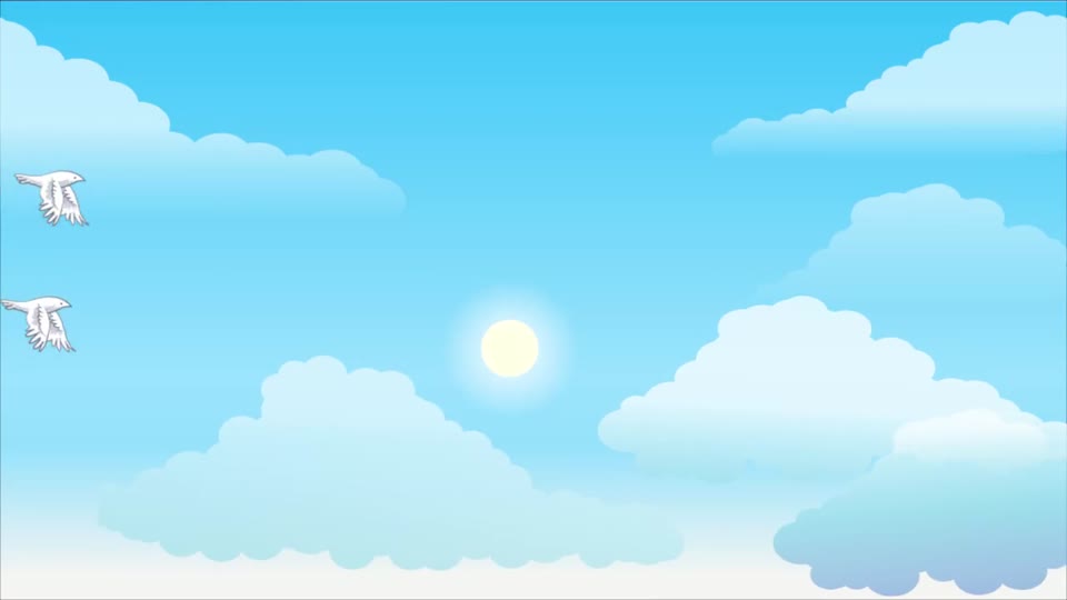 Birds flock flying