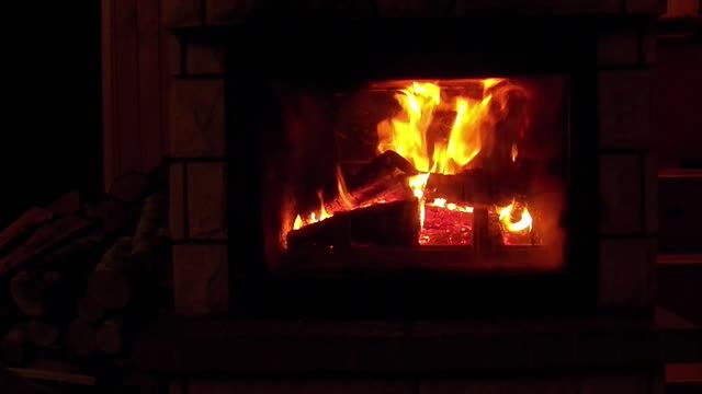 Fireplace fire wood