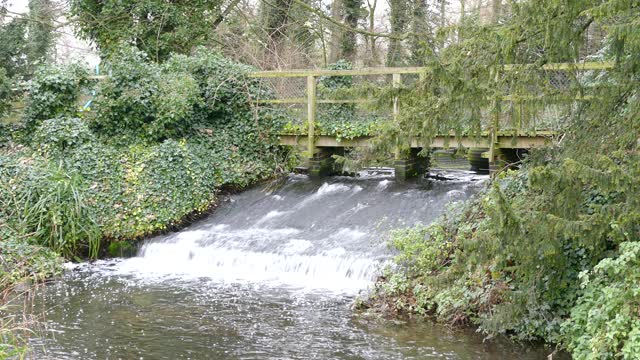 Waterfall water bridge