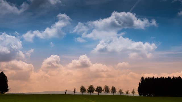 Time lapse clouds landscape