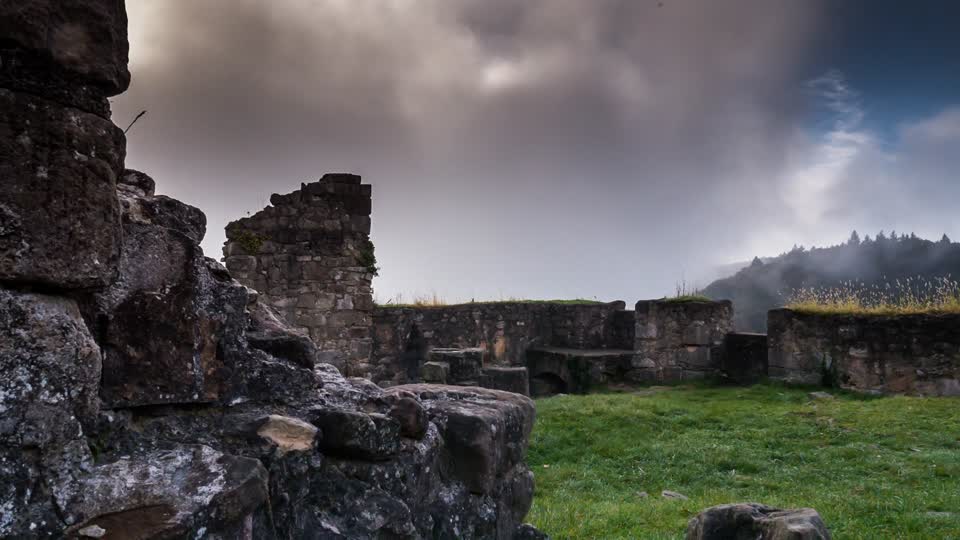 Castle fog mystical