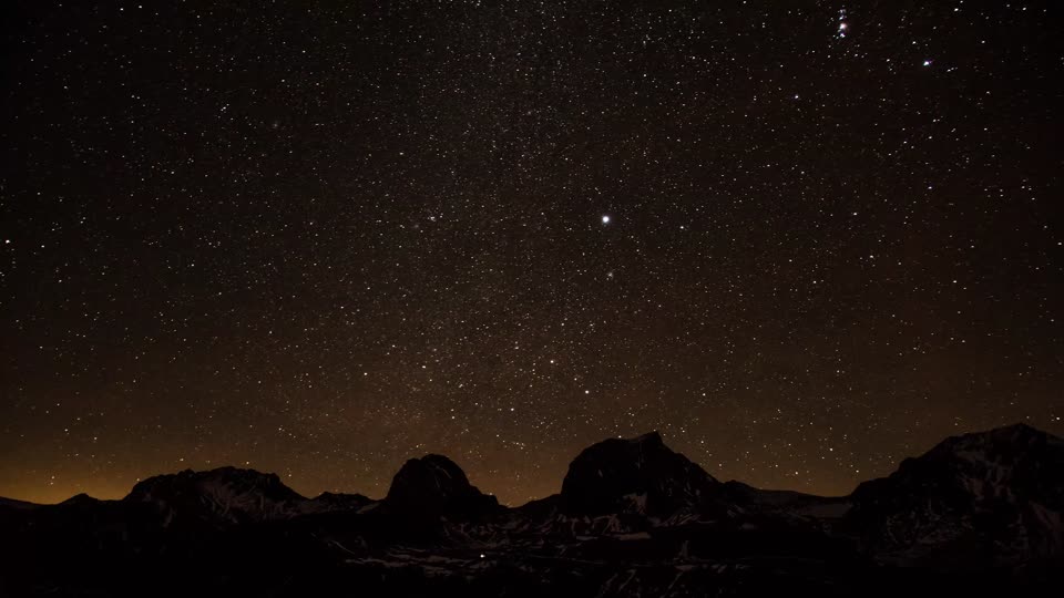 Stars long exposure starry sky