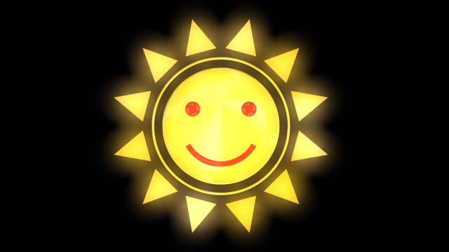 Sun smiling shiny