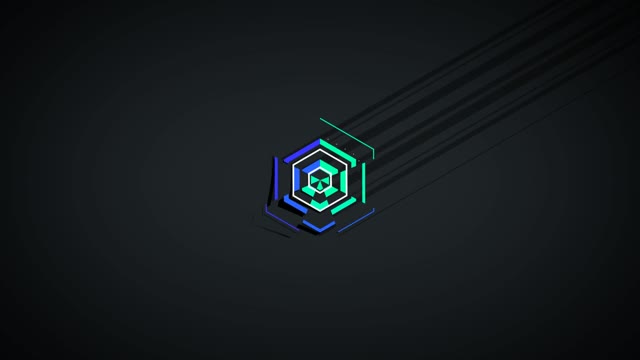 Polygon loading animation abstract