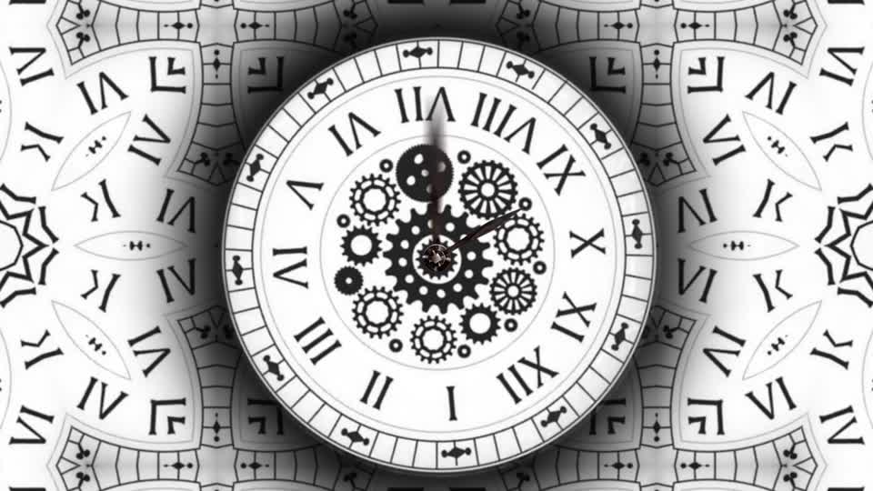 Clock fractal kaleidoscope