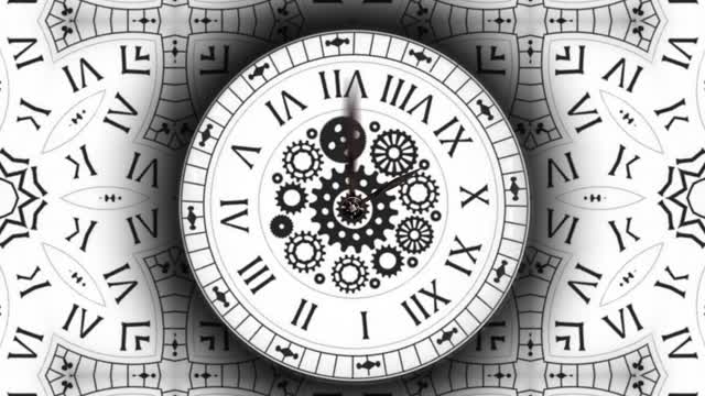 Clock fractal kaleidoscope