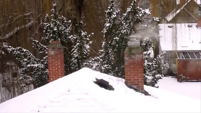 Winter snow house