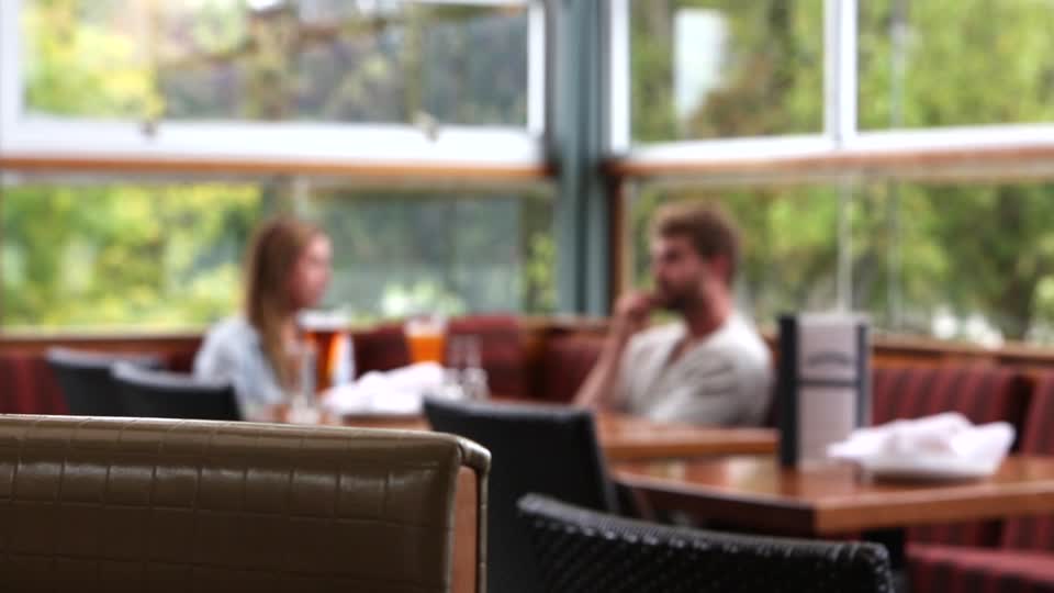 Restaurant couple bokeh