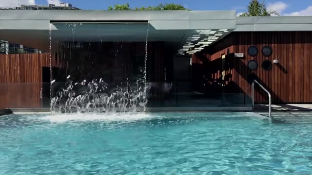 Waterfall fountain architecture