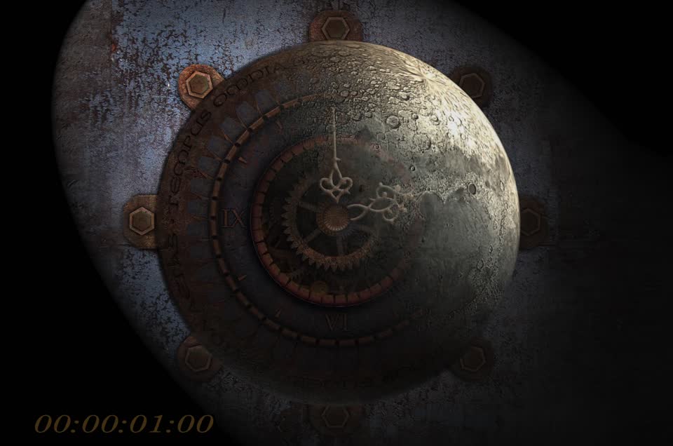 Moon clock lunar time full moon