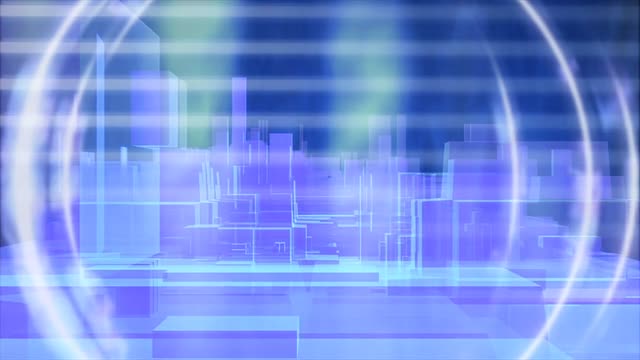 Blue modern city